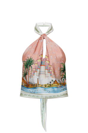 Silk top with open back