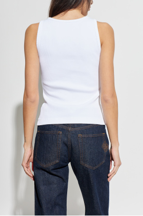Casablanca Ribbed top with logo
