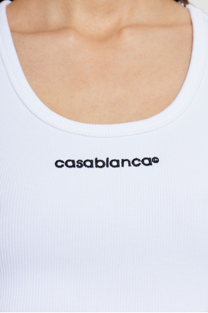 Casablanca Ribbed top with logo