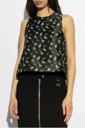 Ganni Top mit Blumenmuster