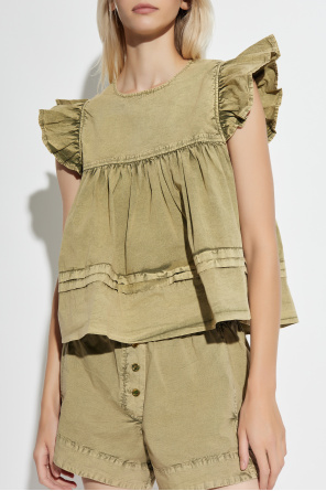 Ganni Top de algodón