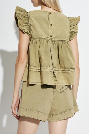 Ganni Top de algodón