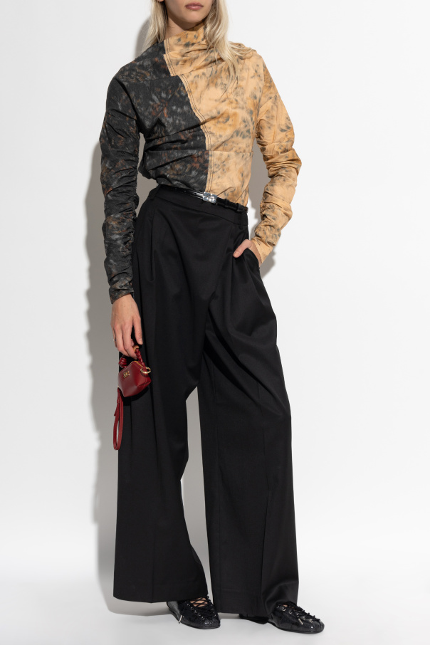 Ganni Top with decorative draping