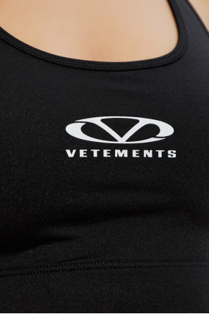 VETEMENTS Top de entrenamiento con tirantes