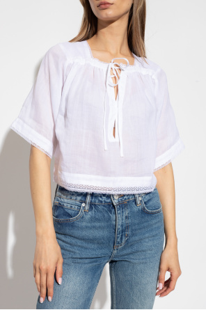 Luggage and travel  Lace-trimmed top
