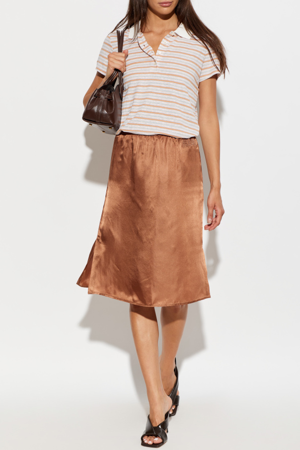 FRAME Linen polo shirt