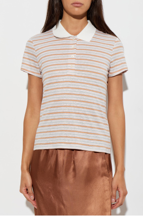 FRAME Linen polo shirt