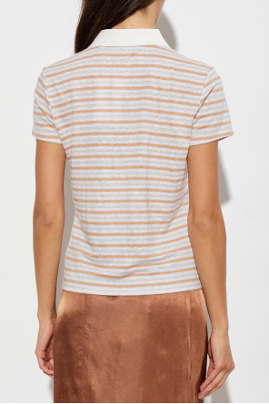 FRAME Linen polo shirt