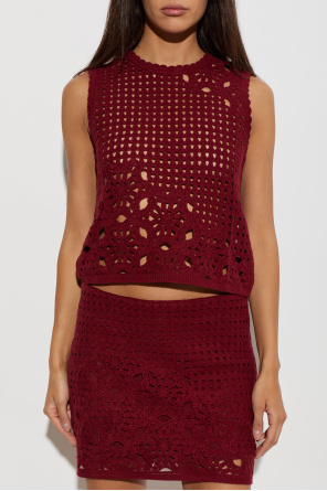 FRAME Crochet sleeveless top