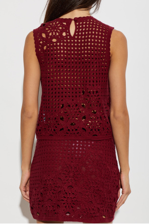 FRAME Crochet sleeveless top