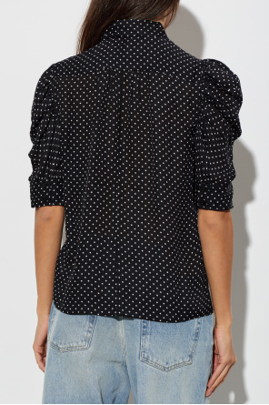FRAME Silk top with polka dot pattern