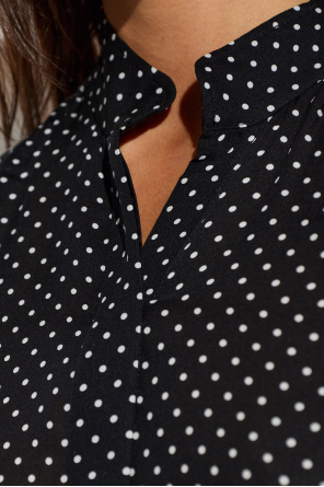 FRAME Silk top with polka dot pattern