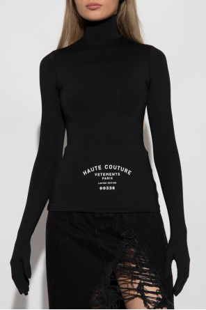 VETEMENTS BLACK Top with gloves