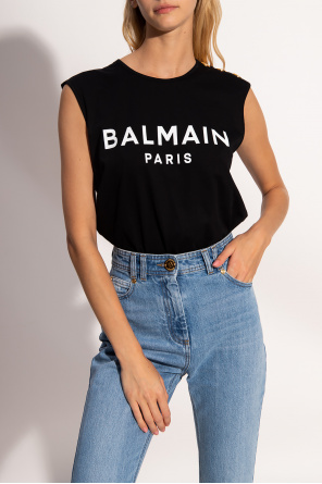 Balmain Balmain Kids contrast logo T-shirt