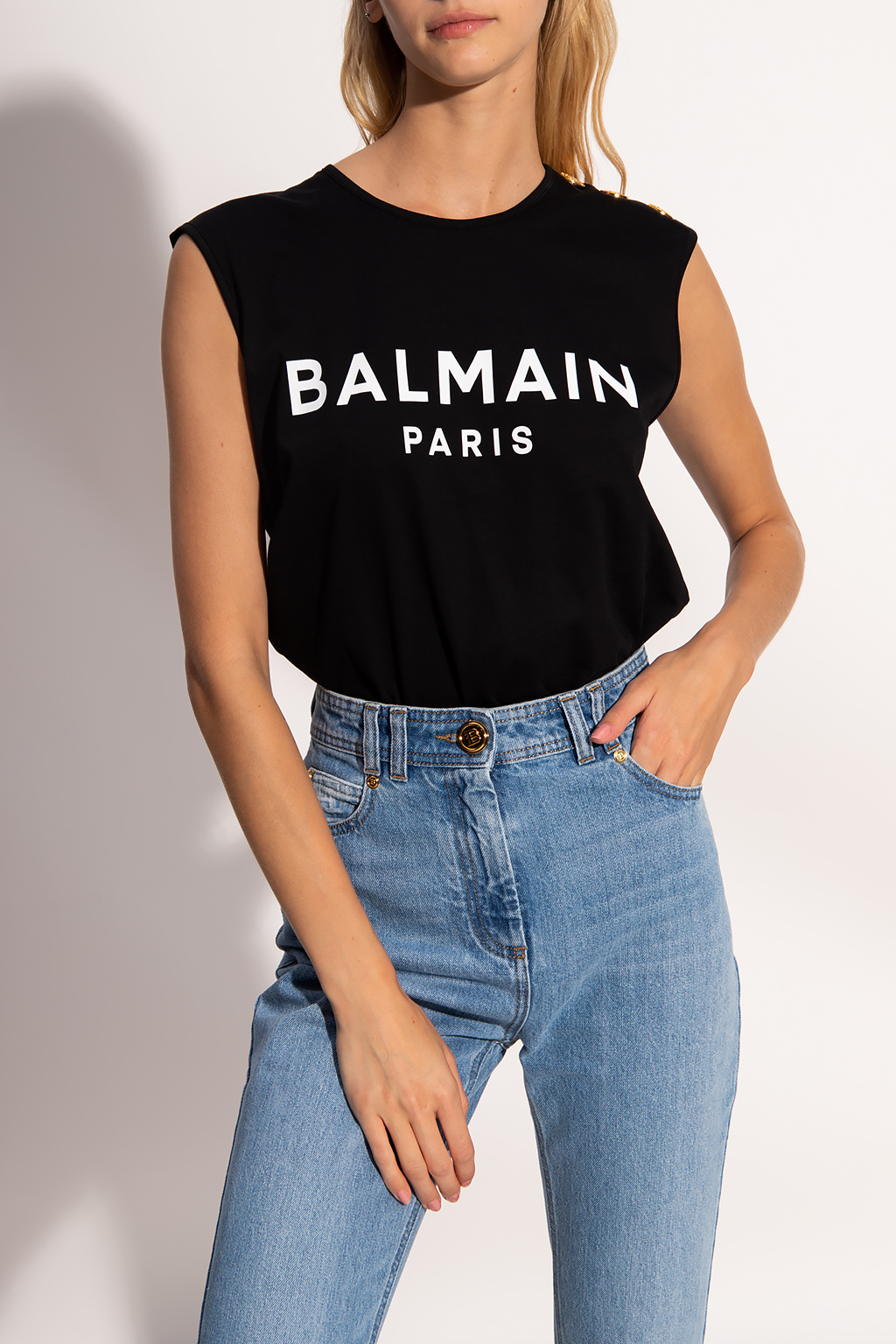 Balmain Sleeveless top with logo