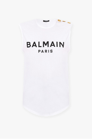 Balmain logo print tote bag
