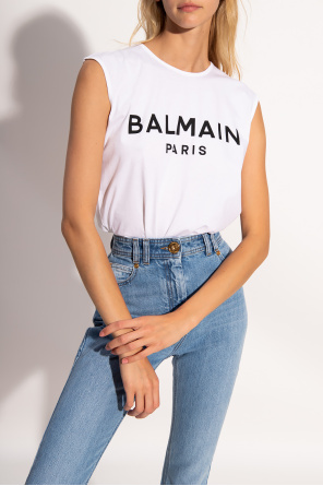 Balmain Balmain logo long-sleeve top