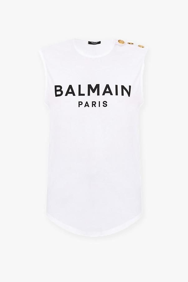 Balmain Sleeveless top with logo