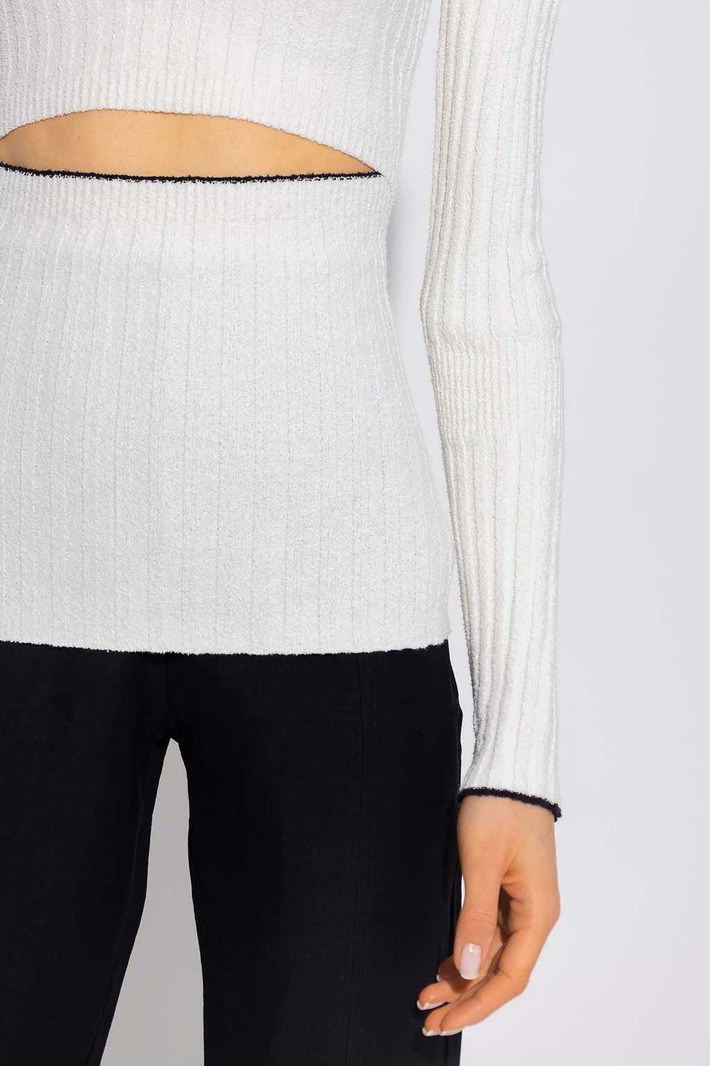 proenza Faux schouler knit peplum top Ribbed top