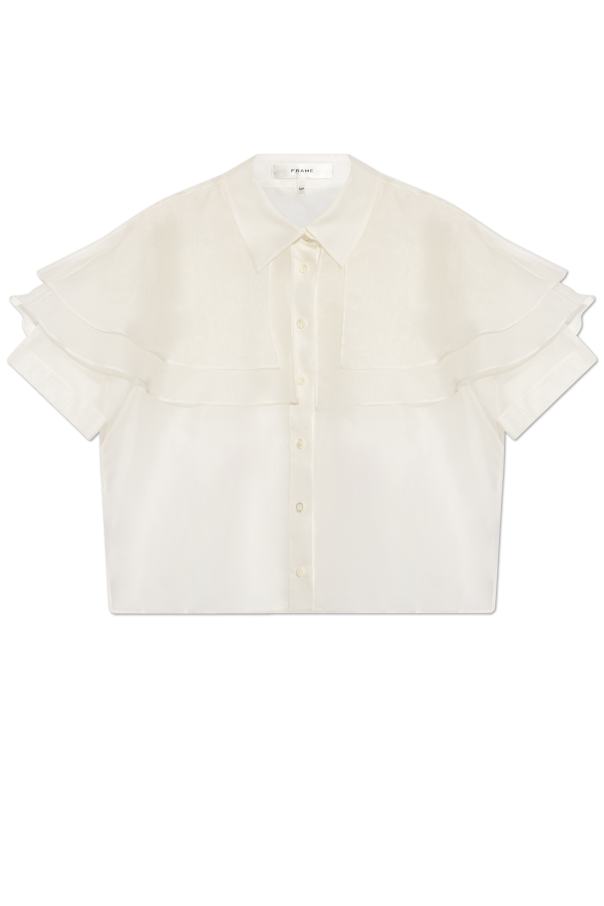 Silk top with ruffles od FRAME