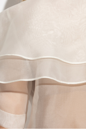 FRAME Silk top with ruffles