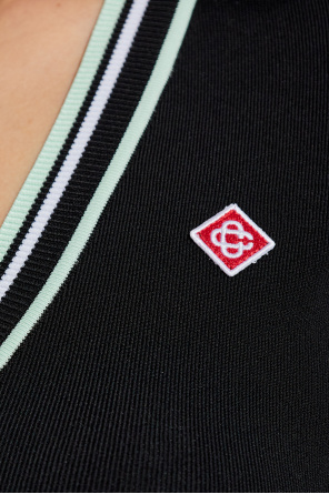 Casablanca Polo z naszywką z logo