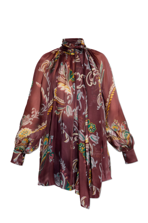 Top de seda con estampado