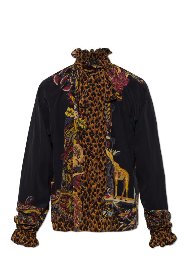 Silk top with scarf od Etro