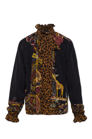Silk top with scarf
