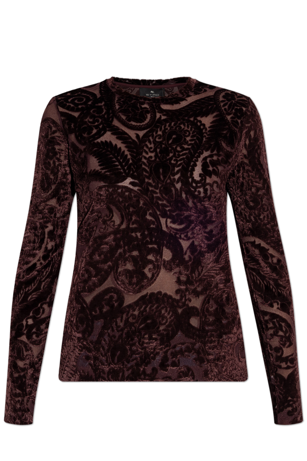 Top with a velvet pattern od Etro