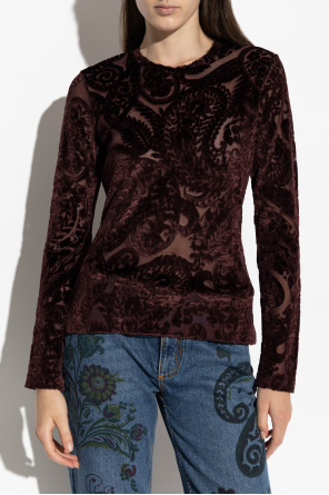 Etro Top mit Samtmuster