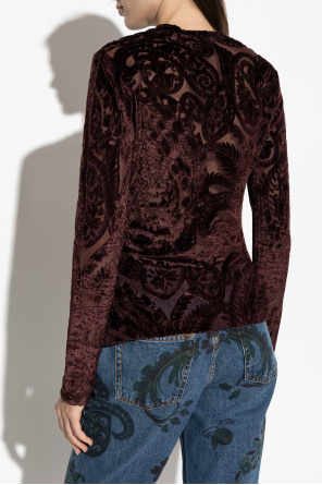 Etro Top mit Samtmuster
