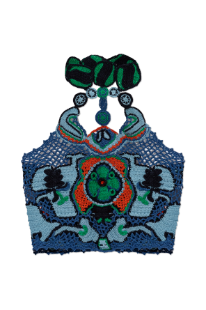 Turtleneck with decorative knit