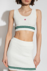 Casablanca WHITE Cropped top with logo