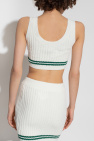 Casablanca WHITE Cropped top with logo