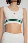 Casablanca WHITE Cropped top with logo