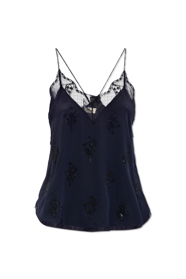 BECOME THE STAR OF THE EVENING ‘Christy’ silk tank top
