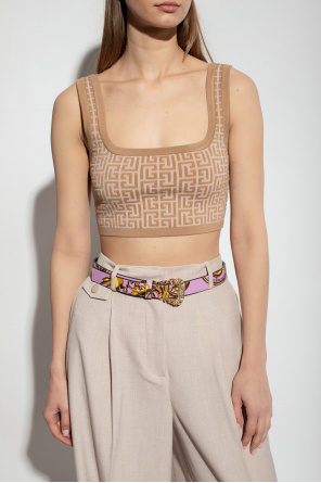 Balmain Crop top with monogram