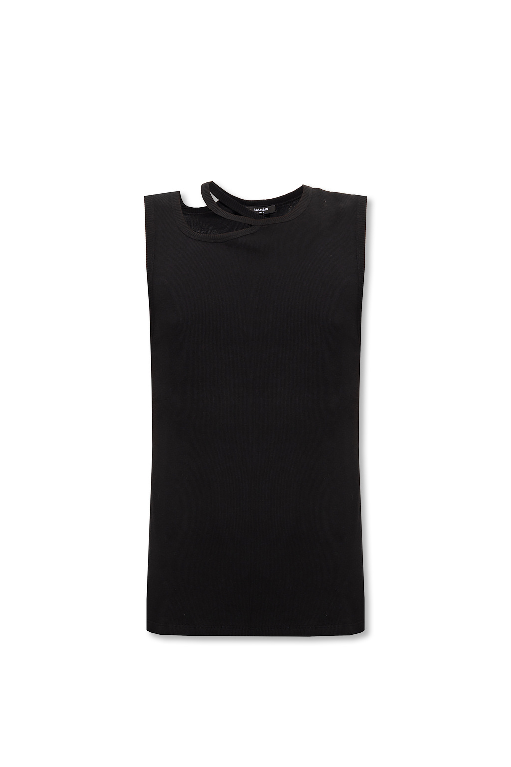 Balmain Cut-out sleeveless T-shirt