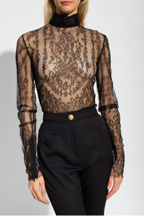 balmain pouches Lace top