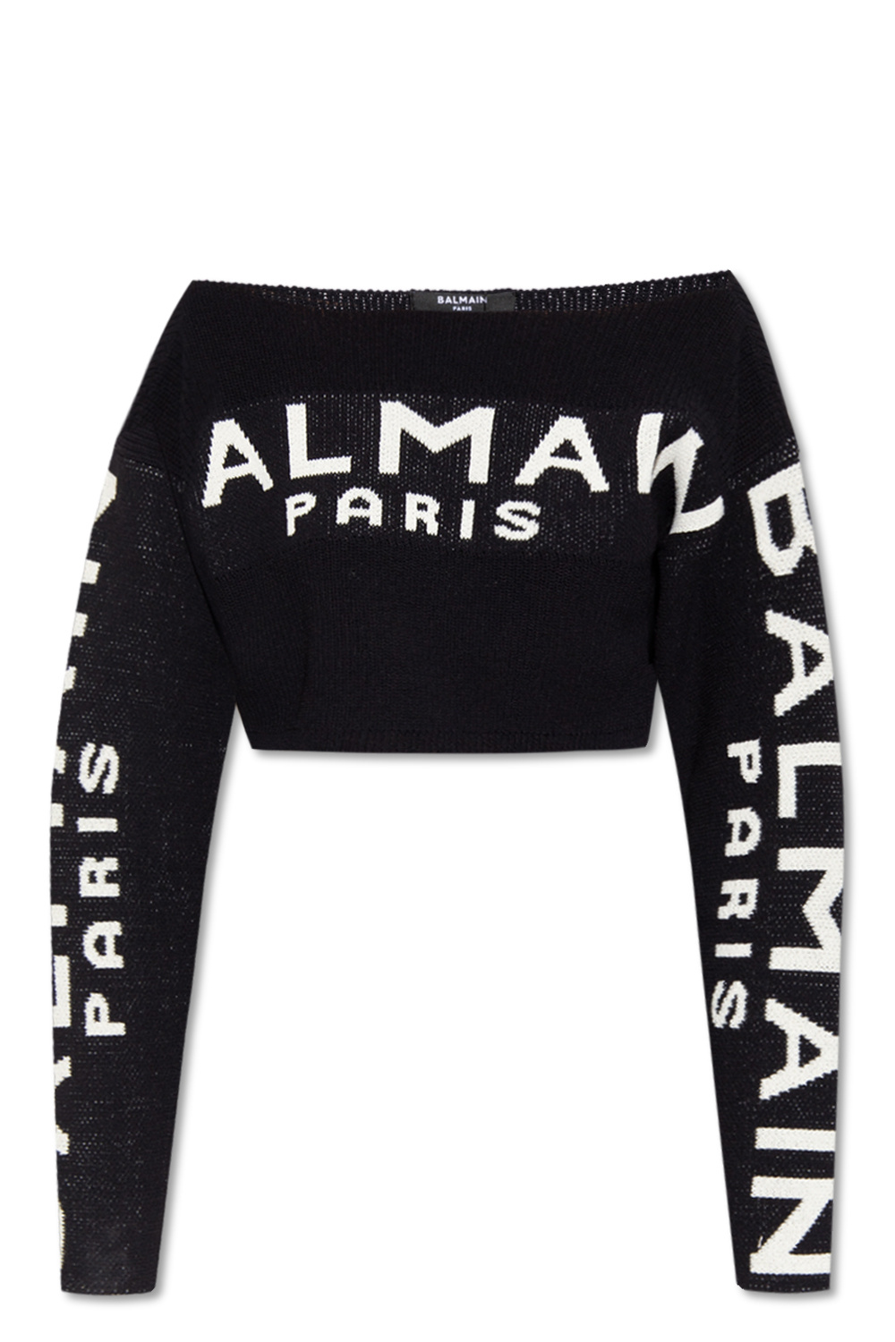 balmain Doppelreihiger Cropped sweater with logo