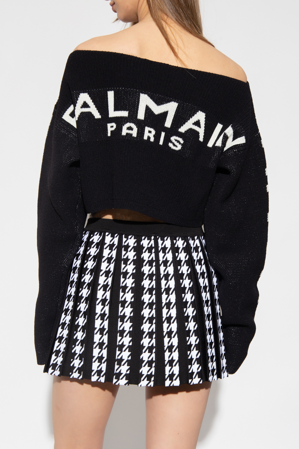 balmain Doppelreihiger Cropped sweater with logo