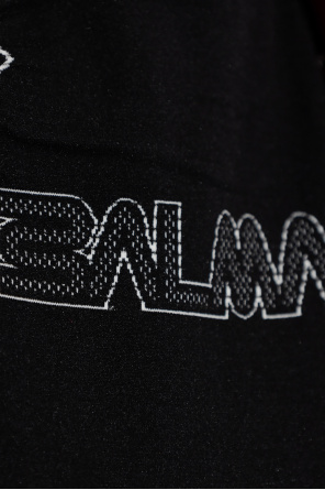 Balmain Balmain logo-button midi skirt