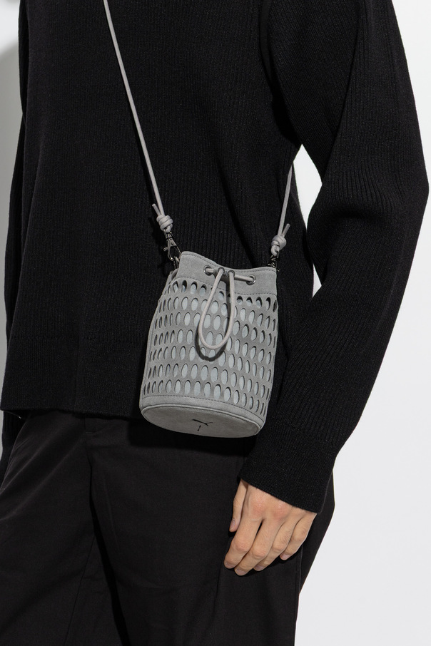 Puma Bolso crossbody gris PUMA X J.L-A.L de piel perforada para hombre