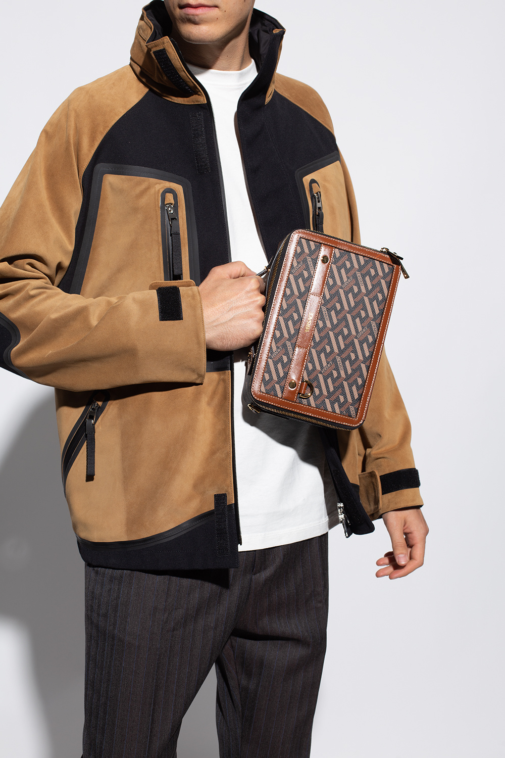 Versace ‘La Greca’ shoulder Leather bag