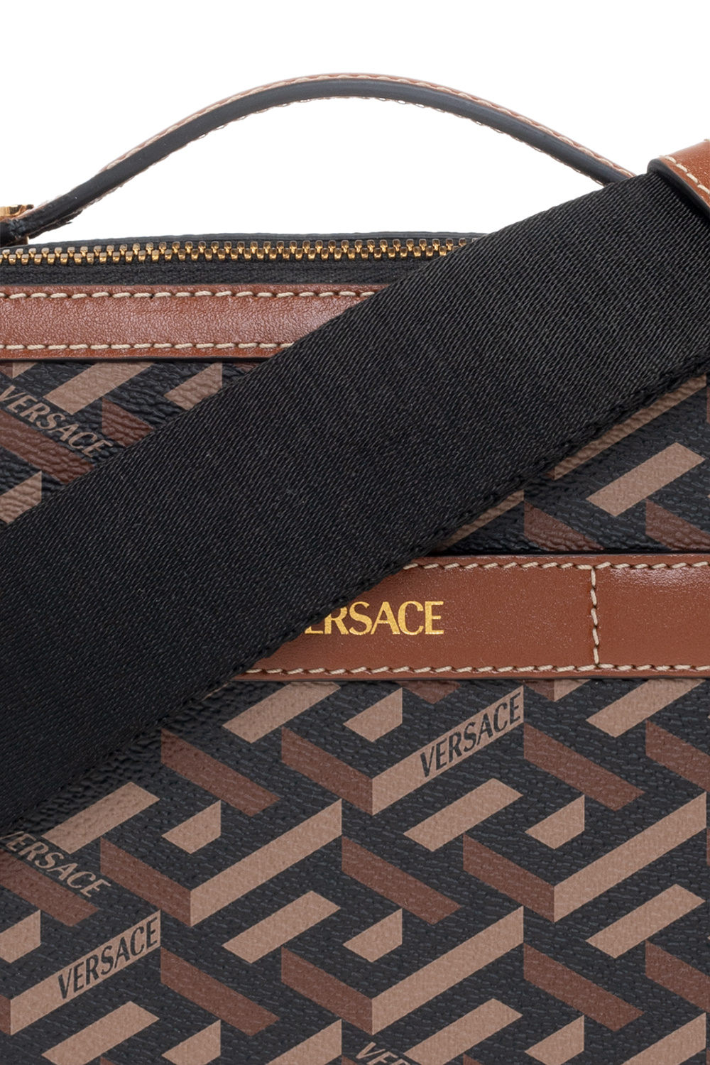 Versace ‘La Greca’ shoulder Leather bag