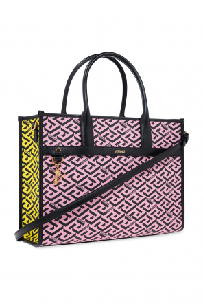 La Greca Logo Quilted Tote Bag in Multicoloured - Versace Kids