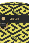 Versace Purple Intrecciato Satin Knot Clutch Bag