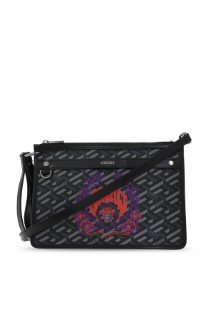 Shoulder bag with medusa music print od Versace