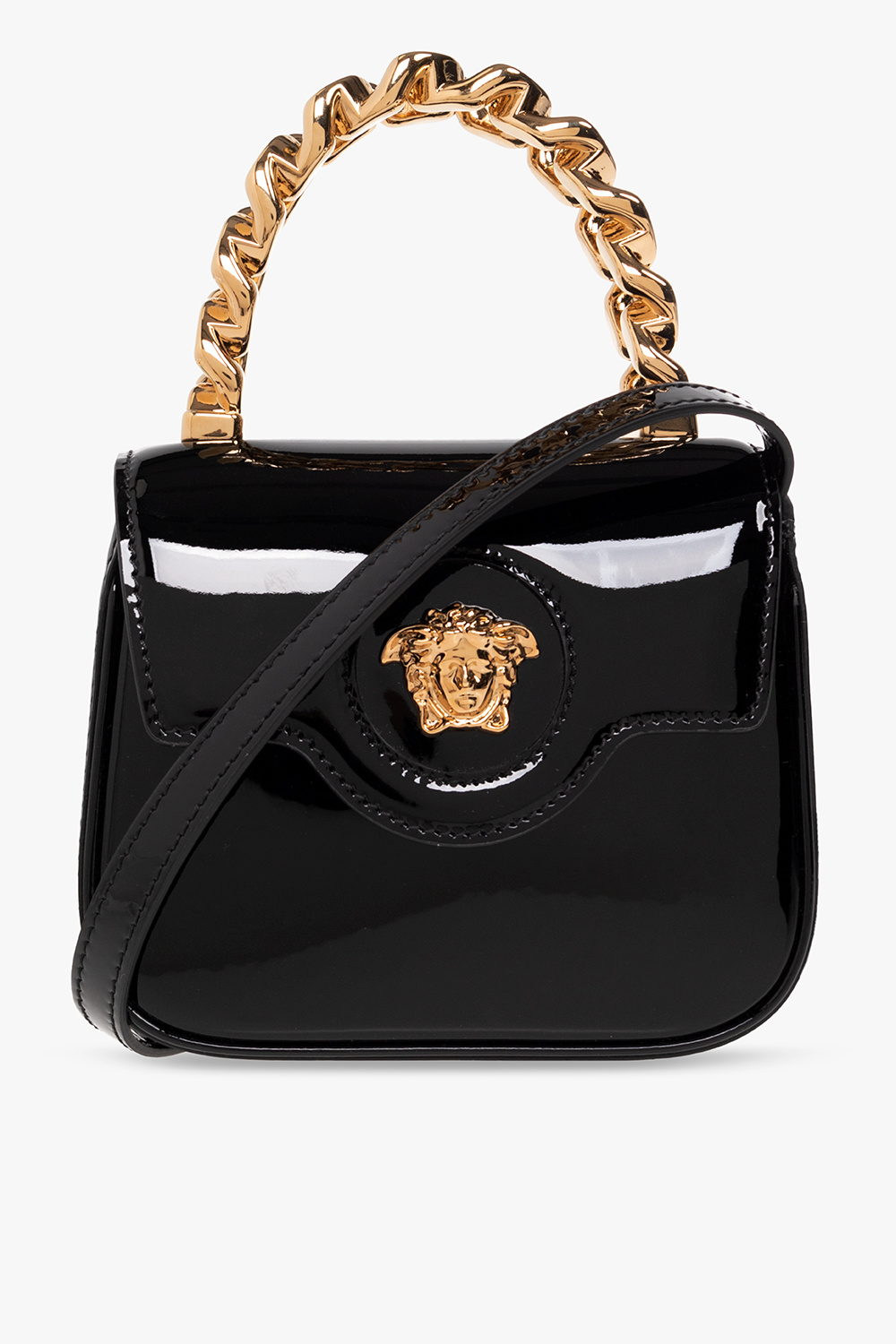 Versace ‘La Medusa Mini’ patent-leather shoulder bag